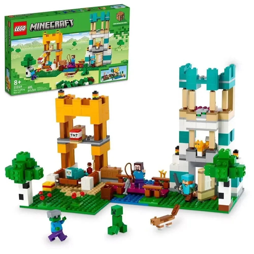 NEW LEGO Minecraft The Crafting Box 4.0 21249 Fortress Cat House Factory Sealed - Picture 1 of 9